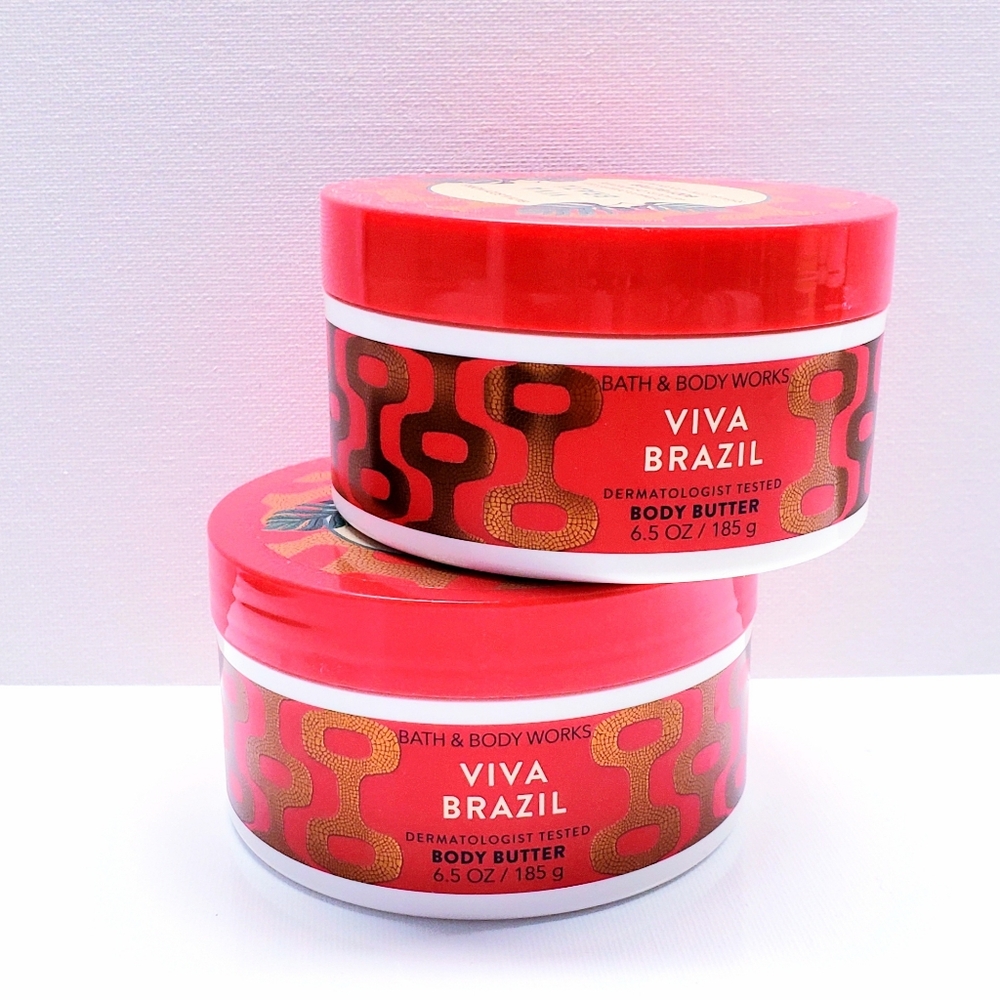 Bath & Body Works VIVA BRAZIL Body Butter, 6.5 oz/185g (2 pcs)